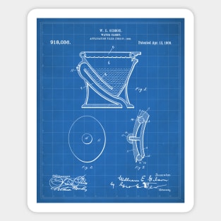 Toilet Patent - Bathroom Art - Blueprint Sticker